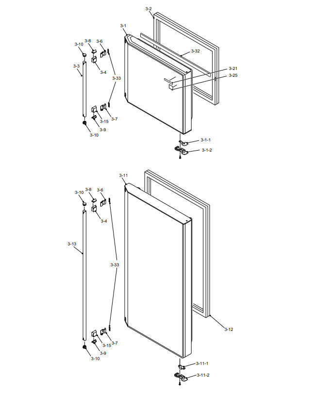 SHARP SJ-SC471V-BE/BK/SL Запчасти для холодильника