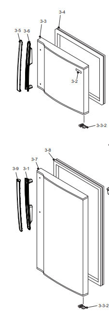 SHARP SJ-431V-SL/BE/WH Запчасти для холодильника