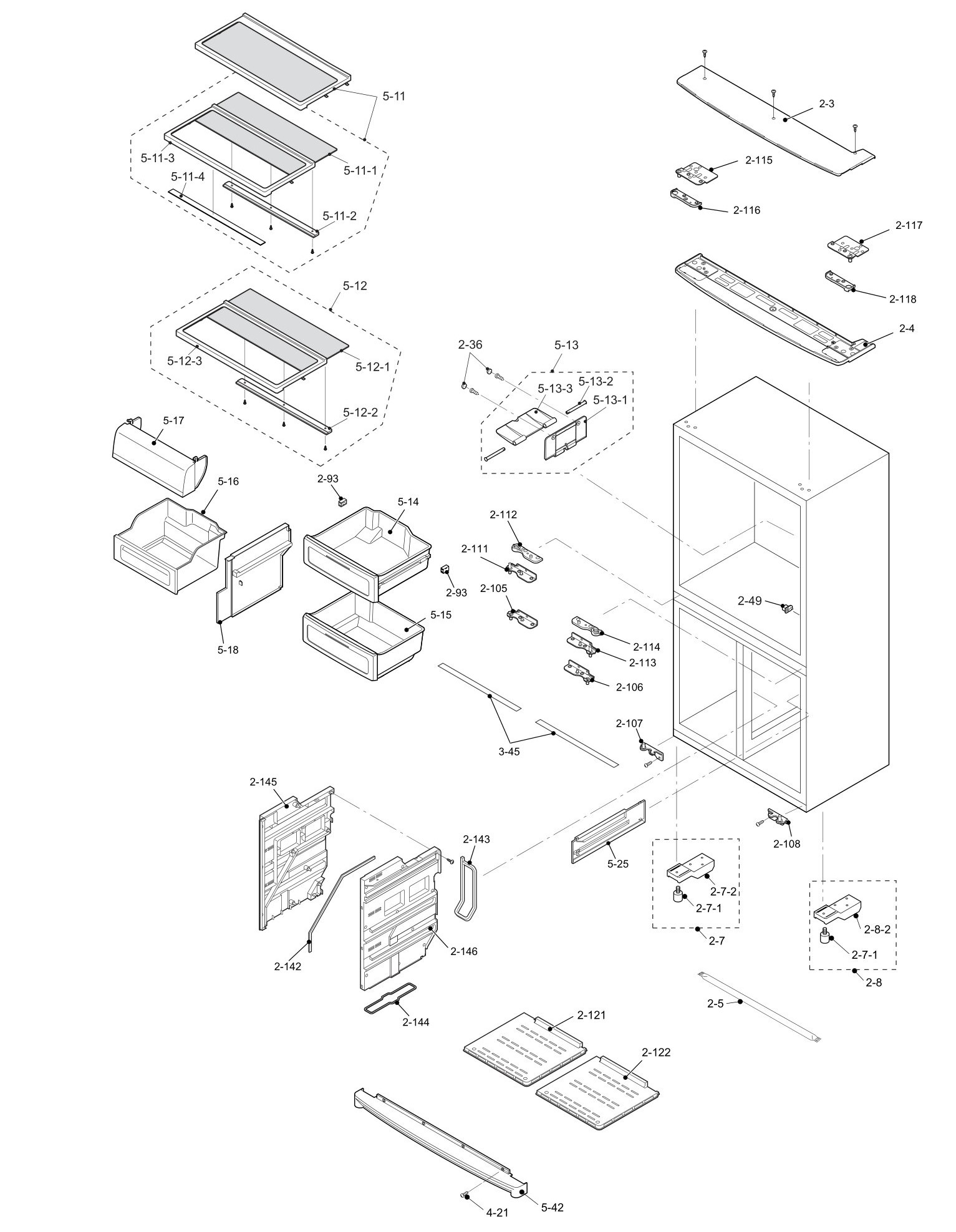 SHARP SJ-F90PS-SL Запчасти для холодильника