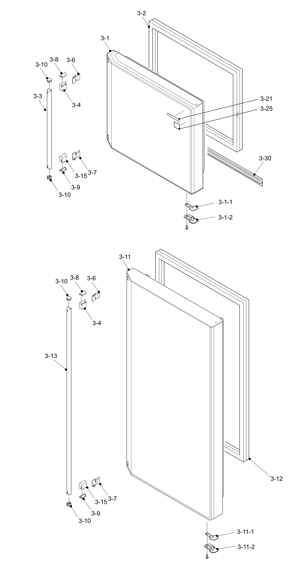 SHARP SJ-SC700V-SL/WH/BE Запчасти для холодильника