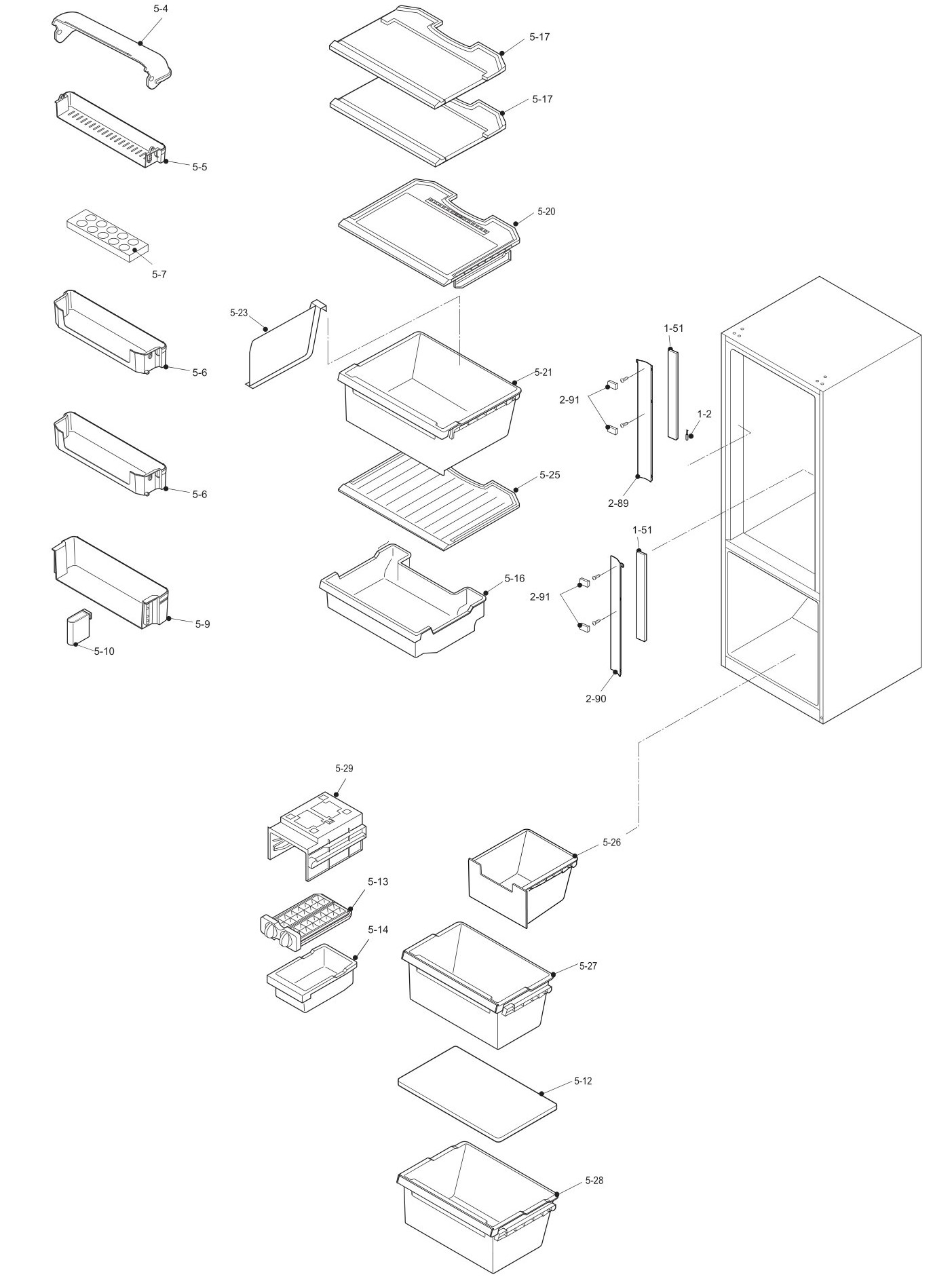 SHARP SJ-WM331T-SL/B Запчасти для холодильника